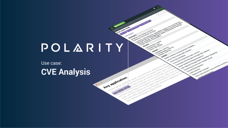 Polarity Use Case: CVE Analysis