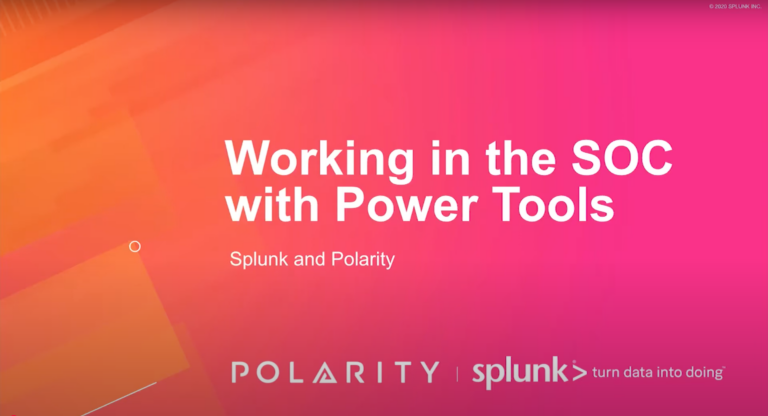 Working in the SOC with Power Tools