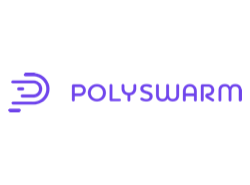 purple PolySwarm logo on a white background