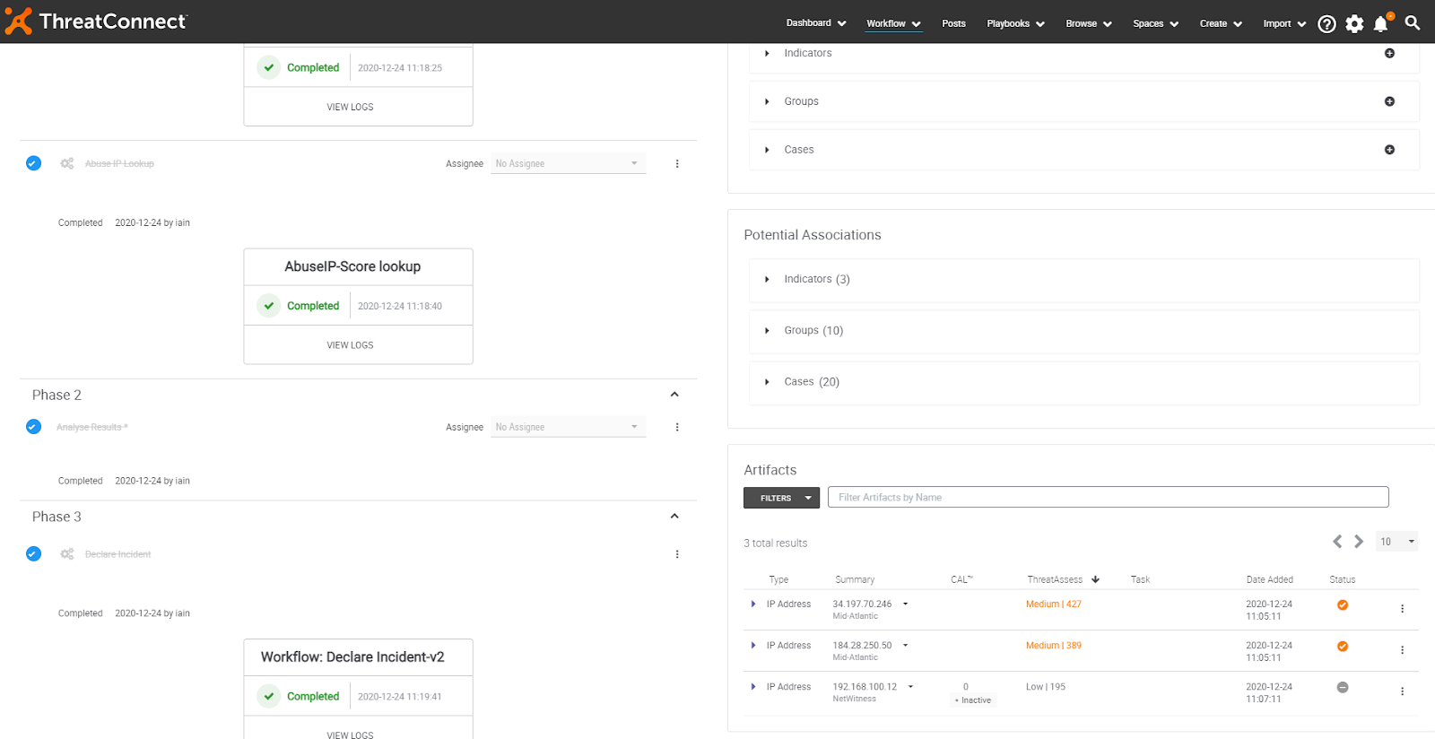 ThreatConnect Workflow Template