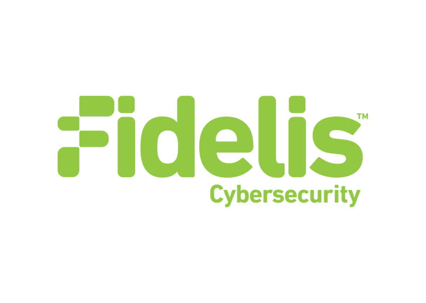 a green logo for fidelis cybersecurity