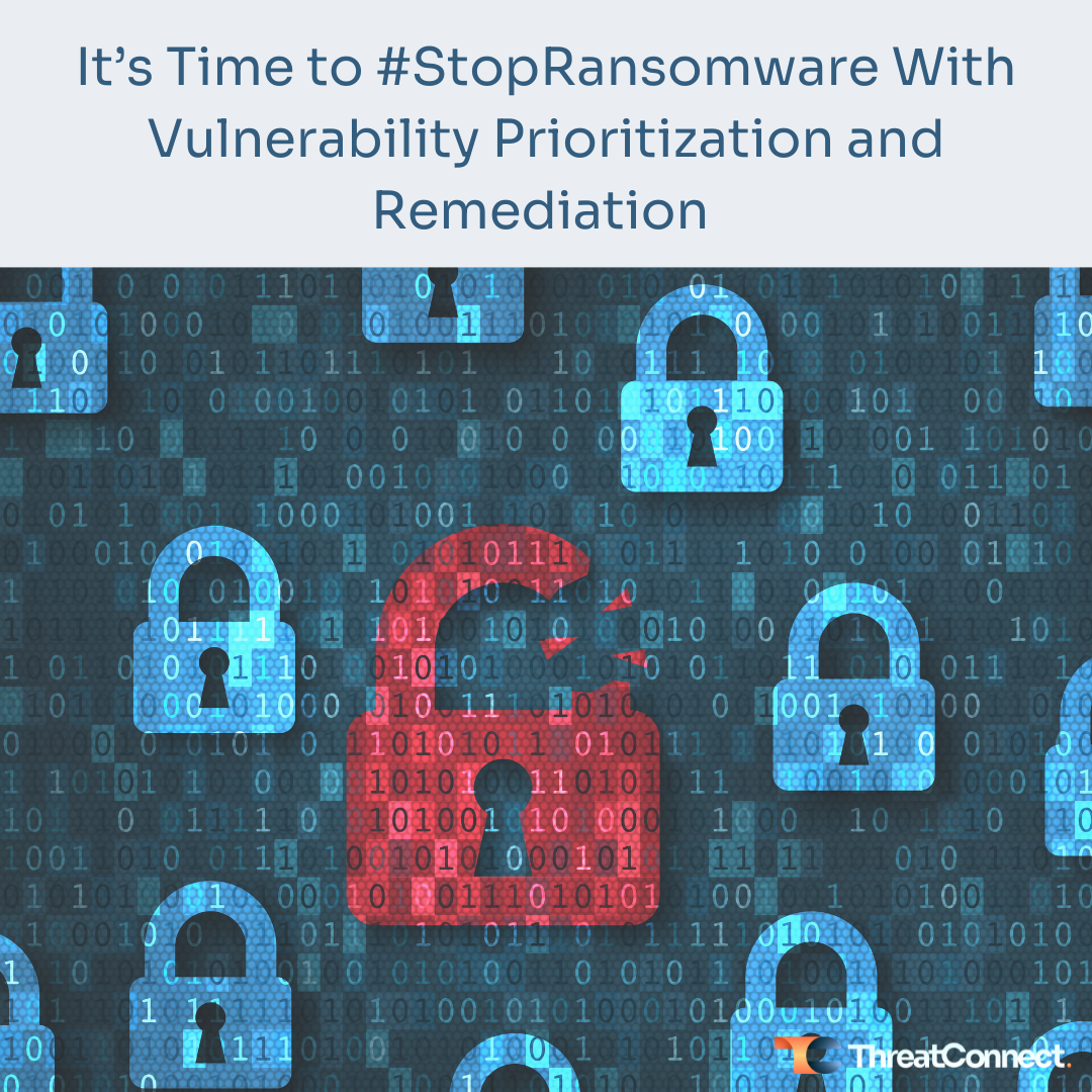 It’s Time to #StopRansomware With Vulnerability Prioritization and Remediation
