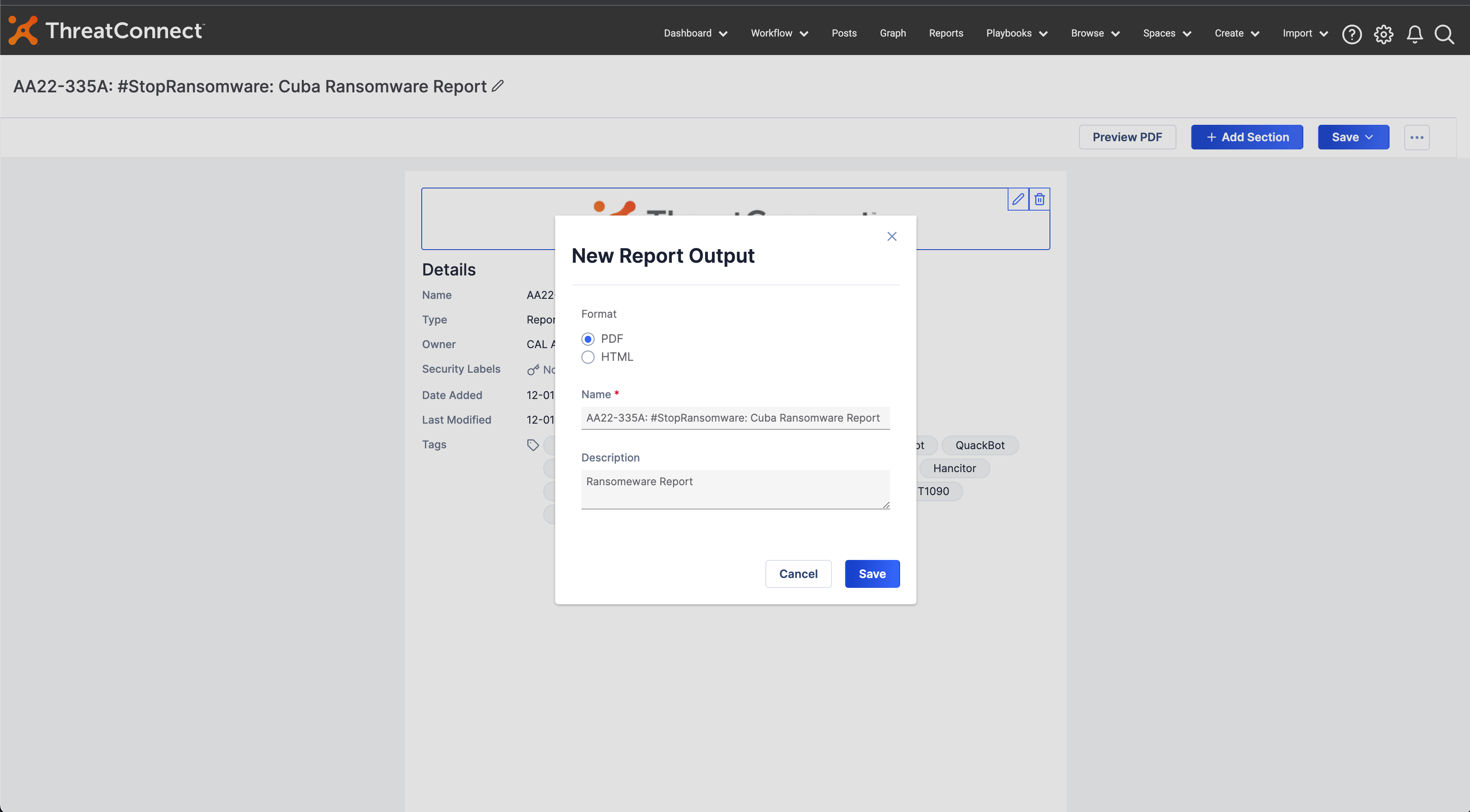 export your reports in pdf or html format