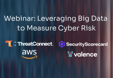 Leveraging big data to measure cyber risk on-demand webinar with experts from AWS, AON, SecurityScorecard, and ThreatConnect