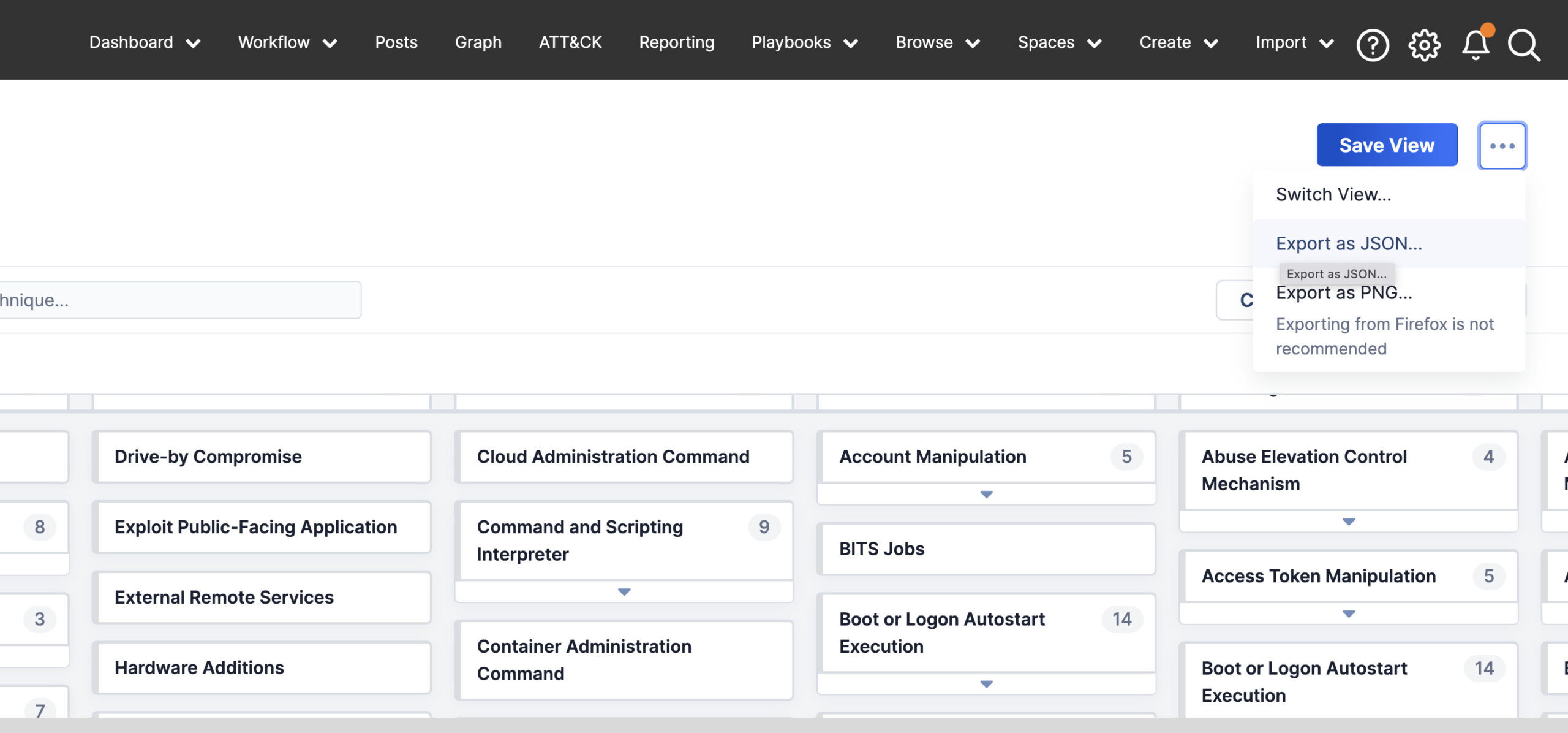 Reporting with ATT&CK Visualizer based on MITRE ATT&CK framework