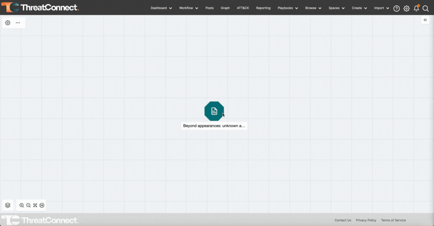 Threat Graph gif in ThreatConnect Threat Intelligence Platform