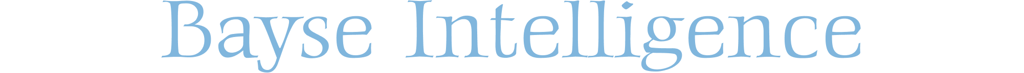 a blue logo for Bayse Intelligence
