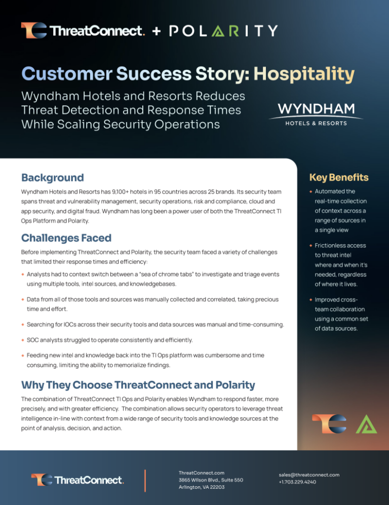 Customer Story: Wyndham Improves Threat Detection and Response While Scaling Security Operations