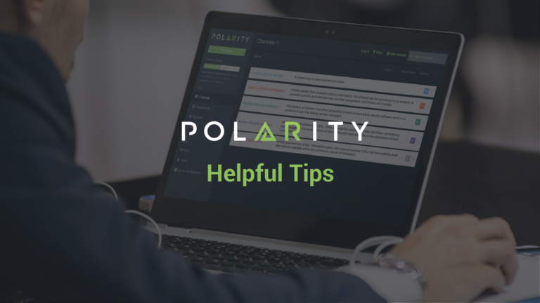 Polarity User Tips: Reference Channels