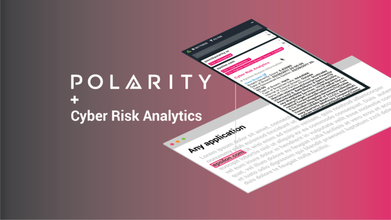 Expose Data Breaches with Actionable Intelligence using the Polarity-Cyber Risk Analytics Integration