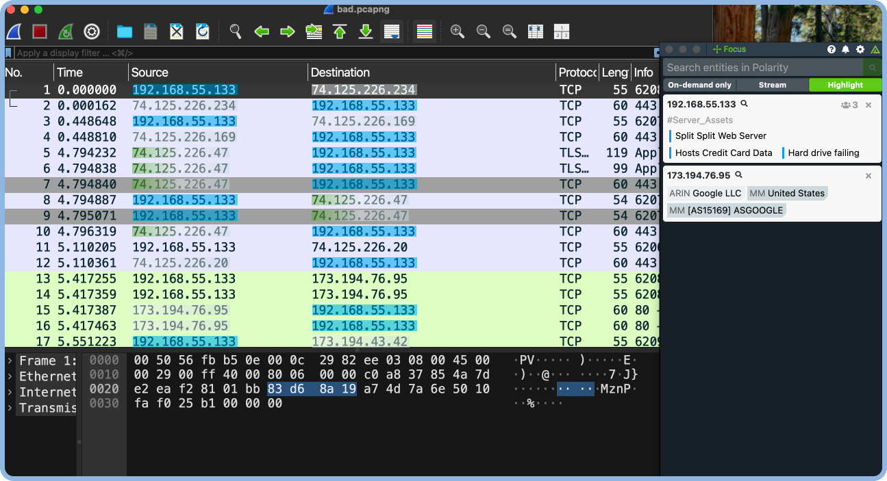 highlight mode in federated searching tool