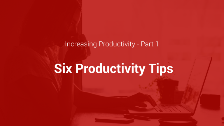 Productivity: Part I
