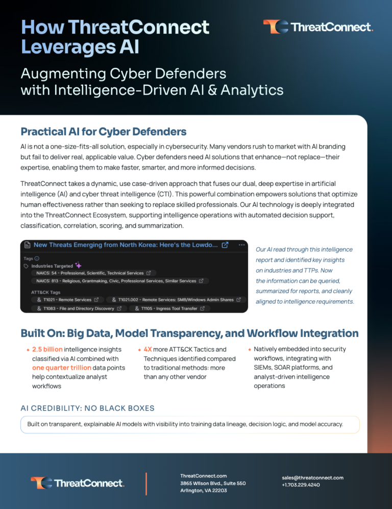 How ThreatConnect Leverages AI