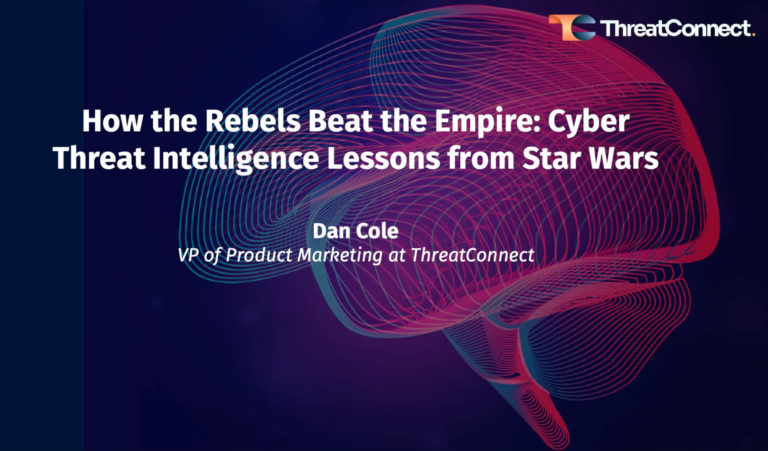 Cyber Threat Intelligence Lessons from Star Wars