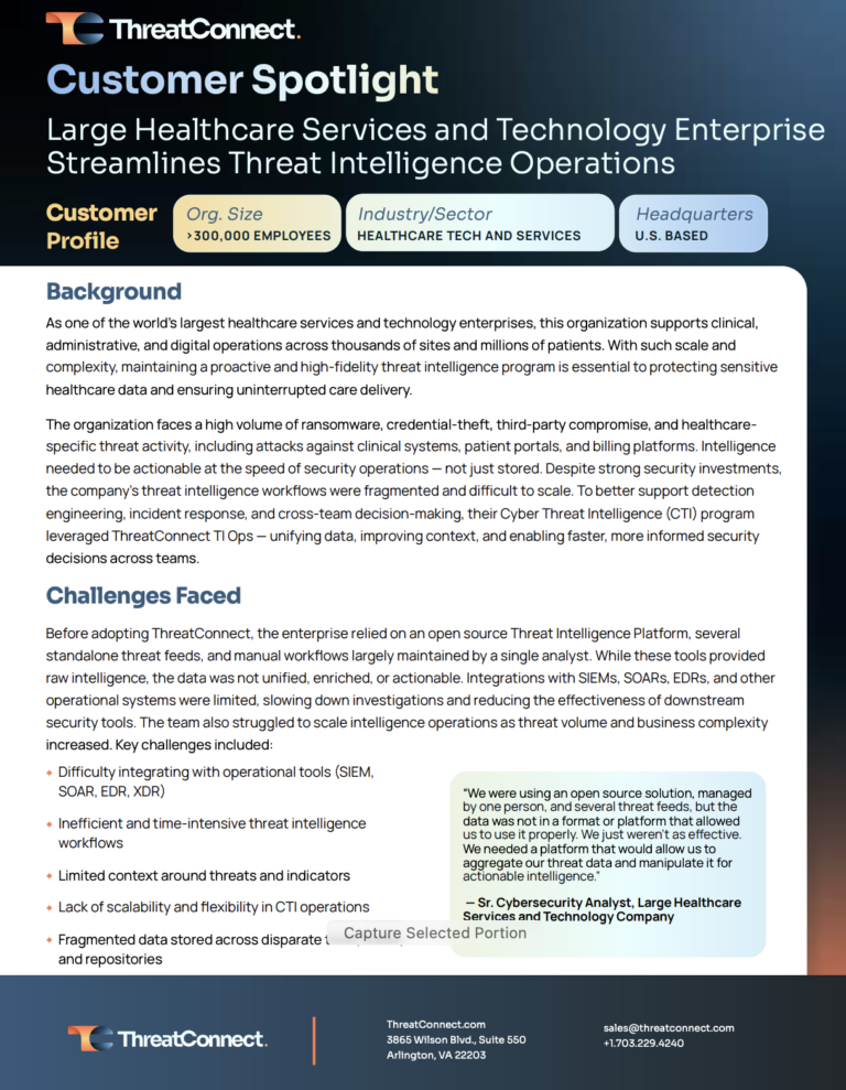 How Healthcare Giants Operationalize Intel at Scale