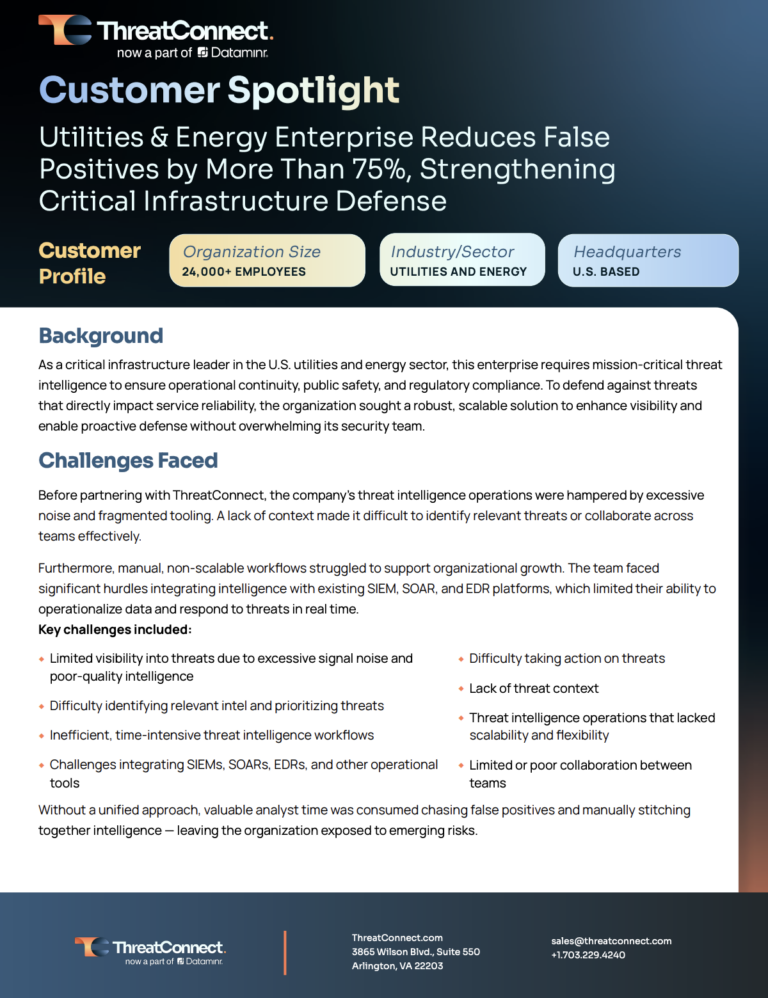 Utilities & Energy Enterprise Cuts False Positives by Over 75%
