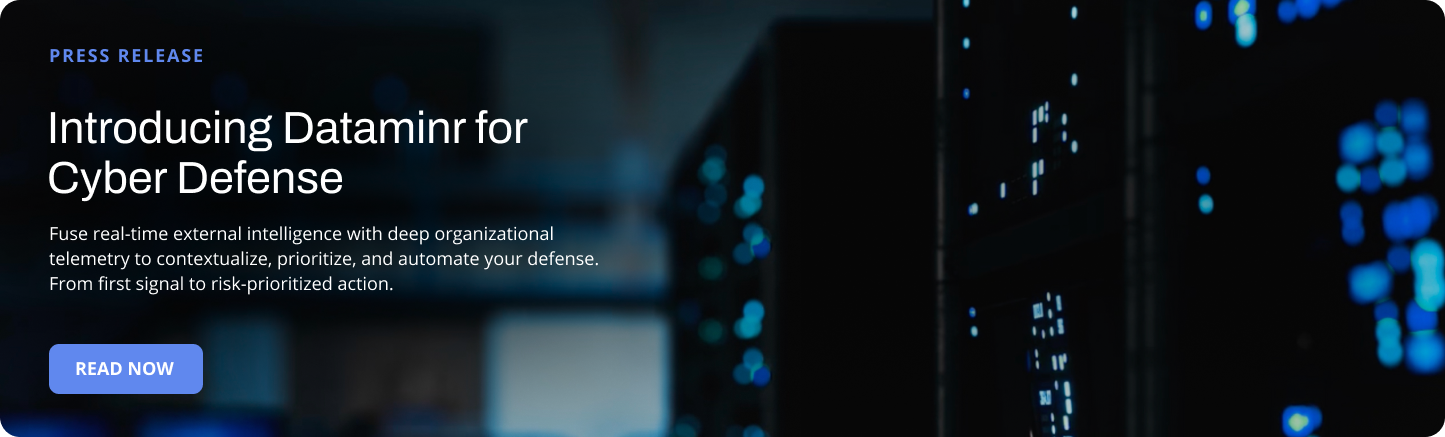 Introducing Dataminr for Cyber Defense press release banner